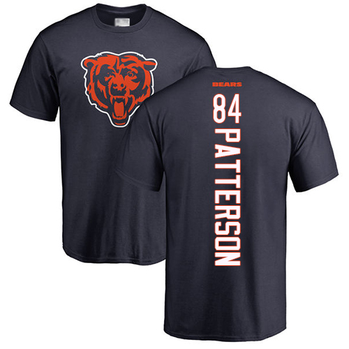Chicago Bears Men Navy Blue Cordarrelle Patterson Backer NFL Football #84 T Shirt->nfl t-shirts->Sports Accessory